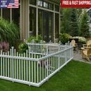 No-Dig Vinyl Fence Kit Outdoor Durable Garden Spike Patio 30in x 56in 2 Pack NEW