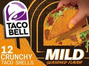 2 BOXES! Taco Bell Crunchy Mild Seasoned Taco Shells, 12 Ct, SAME DAY SHIPPING!