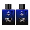 7 DAYS Luxury Passion Eau De Parfum Perfume for Men | Captivating Fragrance for a Timeless Elegance | Long-Lasting EDP Perfume Fragrance Scent 2x50 ml Pack of 2