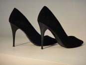 Chaussures de cour aiguilles en daim noir brillant par EPISITO (Annasas) Royaume-Uni 7/40