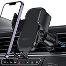 OMOTON Car Phone Holder, Air Vent 360°Rotation Universal Car Phone Mount Cradle with Super Stable Hook Clip - One Button Compatible with All Phones