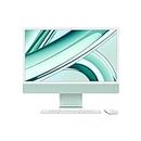 Apple 2023 iMac all-in-one desktop computer with M3 chip: 8-core CPU, 8-core GPU, 24-inch 4.5K Retina display, 8GB unified memory, 256GB SSD storage, matching accessories. Works with iPhone; Green