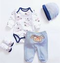 Reborn Boy Dolls Clothes Set Outfit for 20-22inch Newborn Baby Dolls Accessories