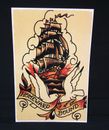 Homeward Bound Ship Navy Sailor Jerry Vintage style tattoo poster print pin up