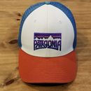 Patagonia Hat Cap Snapback Trucker Red White Blue RWB Spell Out Arch