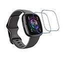 DVTECH® (Pack of 02 Protective Ultra Clear Unbreakable Smartwatch Screen Guard for Fitbit Sense 2 (Not a Tempered glass)