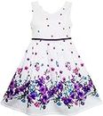 Sunny Fashion Girls Dress Elegant Princess Blooming Flower in Wind Size 10 Years