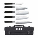 Kai Wasabi Black Knife Bag with 5 Knives Rangement Knife Case