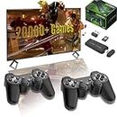 TRAPOTS Wireless Retro Gaming Console with 20,000+ Games Retro Game Stick 4k HDMI Output, and 2.4GHz Wireless Controller Video Games with Built-in 9 Game Emulators for TV Plug and Play, Black 64g