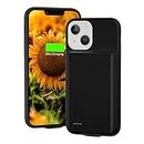 SlaBao Battery Case for iPhone 12Mini/13Mini, 6000mAh Portable Charging Case, Carplay Supported Rechargeable Battery Pack for Apple 12Mini/13Mini Backup Charger Case,5.4 inch Black