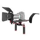 Neewer Camera Movie Video Making Rig System Film-Maker Kit for Canon Nikon Sony and Other DSLR Cameras DV Camcorders,Includes: Shoulder Mount, Standard 15mm Rail Rod System, Matte Box (Red and Black)