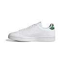 adidas Men's Advantage Sneaker, Ftwr White Ftwr White Green, 5.5 UK