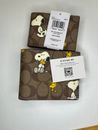 Coach x Peanuts 3 In 1 Wallet In Signature Canvas With Snoopy Woodstock Print