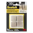 Scotch Mounting, Fastening & Surface Protection SP844 Scotch Brand Felt 3M, for Protecting Floors, Square, Beige, 1 in. x 1 Pads/Pack, 16 Count (Pack of 1)