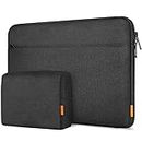 Inateck 15-15.6 Inch Laptop Sleeve Case Bag with Accessory Pouch Compatible with Laptops/Chromebooks/Notebooks - Black