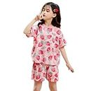 RKEVENT FASHION HUB Teenager Girl Pajamas Summer Short Sleeve Cotton Rainbow Pajama Sets for Girl Children Sleepwear Girl Sets Clothing