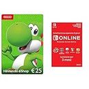 Nintendo eShop Carta regalo 25€ + 3 mesi Switch Online Membri | Codice download (EU) | Switch/3DS/Wii-U
