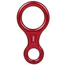Ogowawer 35KN Peak Rescue Terminal 8 Descender, Rappel Gear Downhill Equipment, 7075 Aluminum Alloy Rock Climb Belaying Rescue Device Protector for Outdoor Downhill Hiking Sport (Red)