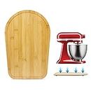 Bamboo Mixer Mat Slider Compatible with Tilt Head Kitchen aid 4.5-5 Qt Stand Mixer - Kitchen Countertop Storage Mover Sliding Caddy for Kitchen aid 4.5-5 Qt, Mixer Appliance Moving Tray