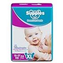 Amazon Brand - Supples Premium Diapers, X-Large (XL), 24 Count, 12-17 Kg, 12 hrs Absorption Baby Diaper Pants