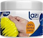 LAZI (Yellow Pack1) Multipurpose Keyboard PC Dust Cleaning Cleaner Slime Gel Jelly Putty Kit Magic Universal Super Clean Gel for Keyboard Laptop Car Accessories Electronic Product per Container 200gm