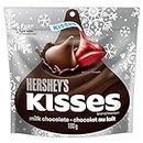 HERSHEY KISSES Milk Chocolate with Red, Green & Silver Foil - Christmas Candy Stocking Stuffers, 180g
