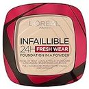 L'Oréal Paris Powder Foundation, Full Coverage, Mattifying, Heat and Humidity proof, Sweat-proof, Infallible, Ivory