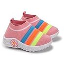 SPRNGE Baby Girls Boys Shoes Soft Shoes Toddler Knit Slipper Infant Sole Rubber Shoes Baby Shoes Cute Sports Shoes & Musical Chu Chu Slip-On Sneakers (Pink, 3 Years)