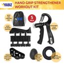 Hand Grip strengthener kit (set of 5) stress reliever finger stretcher 