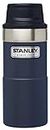 Stanley Legendary Classic Einhand-Vakuum-Thermobecher 0.35 L, Dunkelblau, 18/8 Edelstahl, Doppelwandig Vakuumisoliert, Isolierbecher Kaffeebecher Teebecher Trinkbecher
