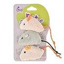 PETS EMPIRE Fun Interactive Plush Cat, Kitten Playing Toy Color May Very (3 Piece)