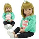 NPKDOLL 22 Inches Reborn Toddlers Reborn Baby Dolls Girl Realistic Soft Vinyl Silicone Dolls Look Real Doll Toddler Reborns