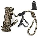 Huntury Treestand Lifeline Rope, for Climbing Stand, Hanging Ladder Stand Or Treestand, Bow Hunting Lifeline, Fall Protection from Shooting On Stand, 30Feet