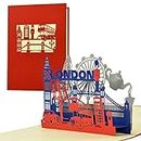Travel voucher e.g. for weekend in London, unusual birthday card, for him or her, 3D pop-up card, original gift or voucher, A125AMZ