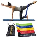 5pz Fasce di Resistenza Esercizio Fitness Palestra Casa Sport Loop Physio Yoga con Borsa