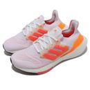 adidas Ultraboost 22 W White Turbo Orange Women Running Casual Shoes GX5595