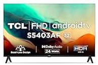 TCL 80.04 cm (32 inches) Bezel-Less S Series FHD Smart Android LED TV 32S5403AF (Black)