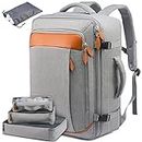 LOVEVOOK 40L Travel Backpack, Carry On Bag Cabin Size for Women Men, Waterproof Suitcase Backpacks Fit 17 Inch Laptop, Large Flight Approved Rucksack for Weekend Overnight Hiking Airplanes, Grey