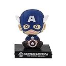 AG Traders Captain America Bobble Head Action Figures with Mobile Holder for Cars dashboards Offices and for Home Decoration and Perfect Toy Also… (Baby Captain America)