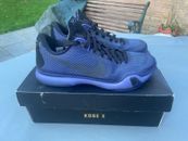 Zapatillas de entrenamiento Nike Kobe X 10 Blackout púrpura negras talla 8