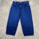 Levi's Baggy Dad Jeans Women's Plus Size 33 Blue Dark Wash High Rise