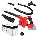 Cordless Leaf Blower for Milwaukee M18-18V Battery, 2-in-1 Brushless Handheld Blower Vacuum Cleaner, 6 Variable Speed Up to 180MPH, for Lawn Care Cleaning,Inflating,Vacuum Compression