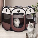 Portable Pet Playpen Dog Cat Folding Crate Camping Tent Kennel Kitten Fence