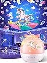 Night Light Kids Unicorn& Baby Night Light Projector 15 Films+10 Soothing Sounds, Rechargeable+105 Lighting Modes Star Projector Night Light Kids, Baby Lights Projector Light, Unicorn Gifts for Girls