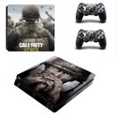 Autocollant PS4 SLIM Skin Sticker pour Console & 2 Dualshock Call of Duty: WWII