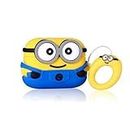 Prolet Designed for AirPods Pro Case Cute 3D Minion Fashion Character Silicone Case Cover for Airpods Pro Protective Skin with Keychain (Minion)