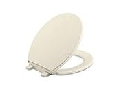 KOHLER K-4775-47 Brevia with Quick-Release Hinges Round-Front Toilet Seat, Almond