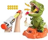 Plutofit Movable Dinosaur Shooting Toy Shooting Target for Kids with 1 Air Pump Guns, 10 Foam Balls and LCD Score Record,Electronic Target,Dinosaur Shooting Toys for Boys Girls