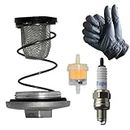 Tupo Oil Filter with Drain Plug Spring Screw Spark Plug Fuel Filter Oil Screen Cleaner Cap Kit Compatible with Baja Jonway Lance Baotian Benzhou Taotao GY6 's 49cc 50cc 125cc 150cc Moped Scooter ATV