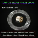 304 Stainless Steel Soft And Hard Steel Wire 0.1 0.2 0.3 0.4 0.5 0.6 0.8 1 1.2 1.5 2 2.5 3mm Round